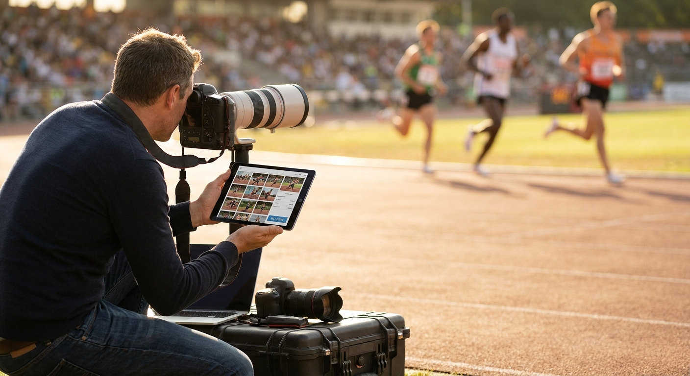 Photo selling platform for sports photographers