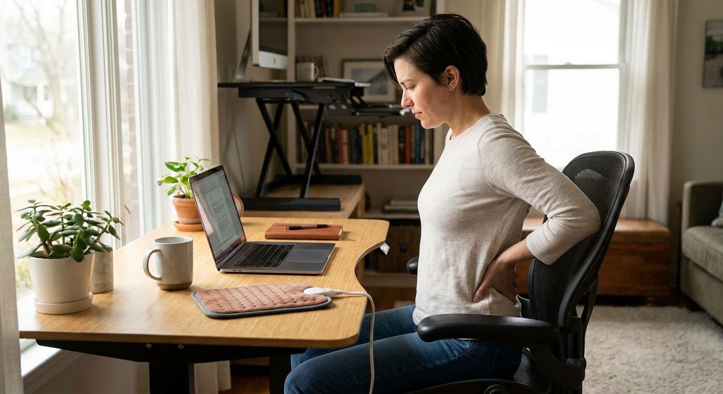 Pain management for remote workers with desk-related back pain