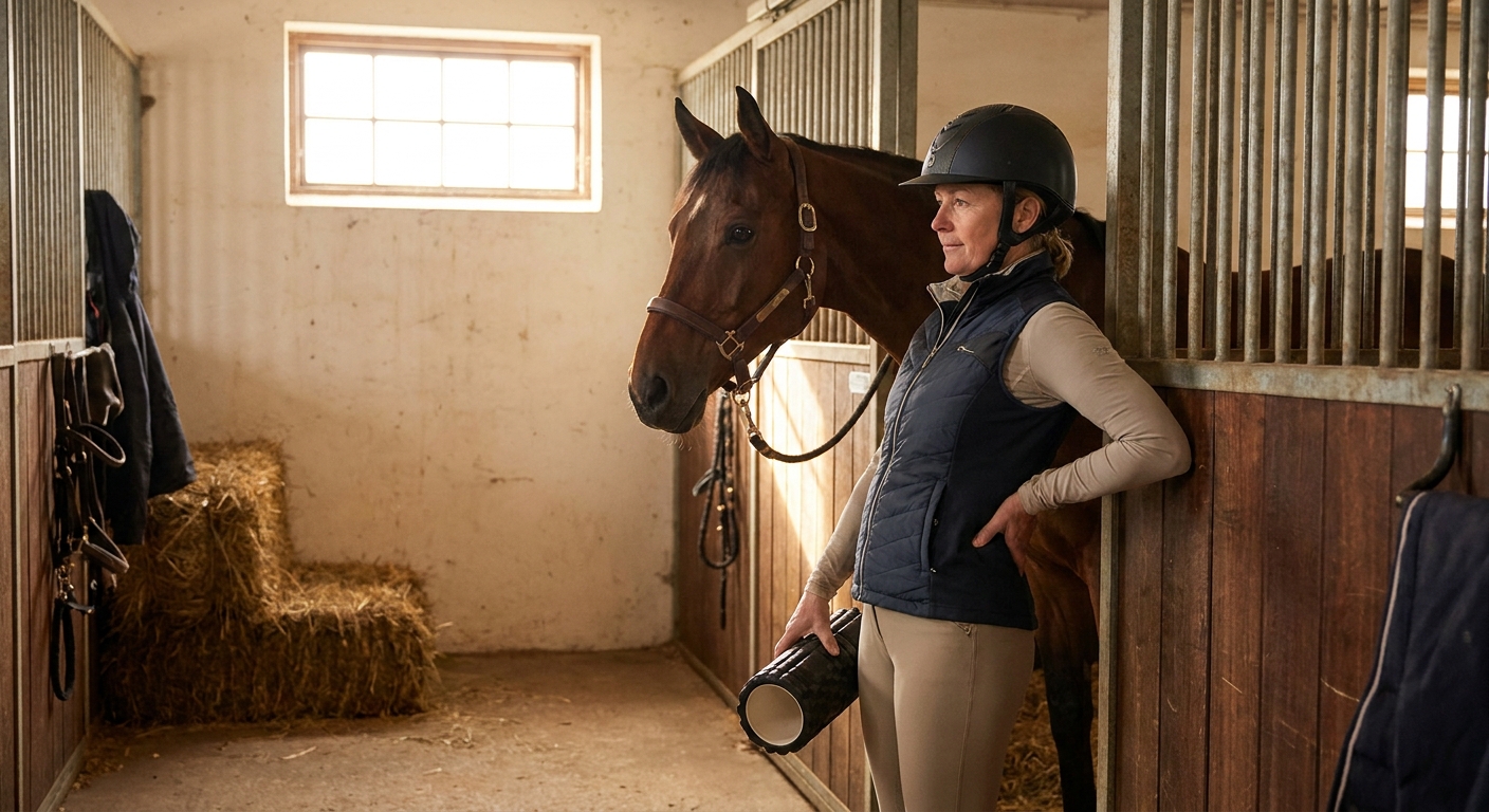 Pain management for horseback riders with chronic back pain