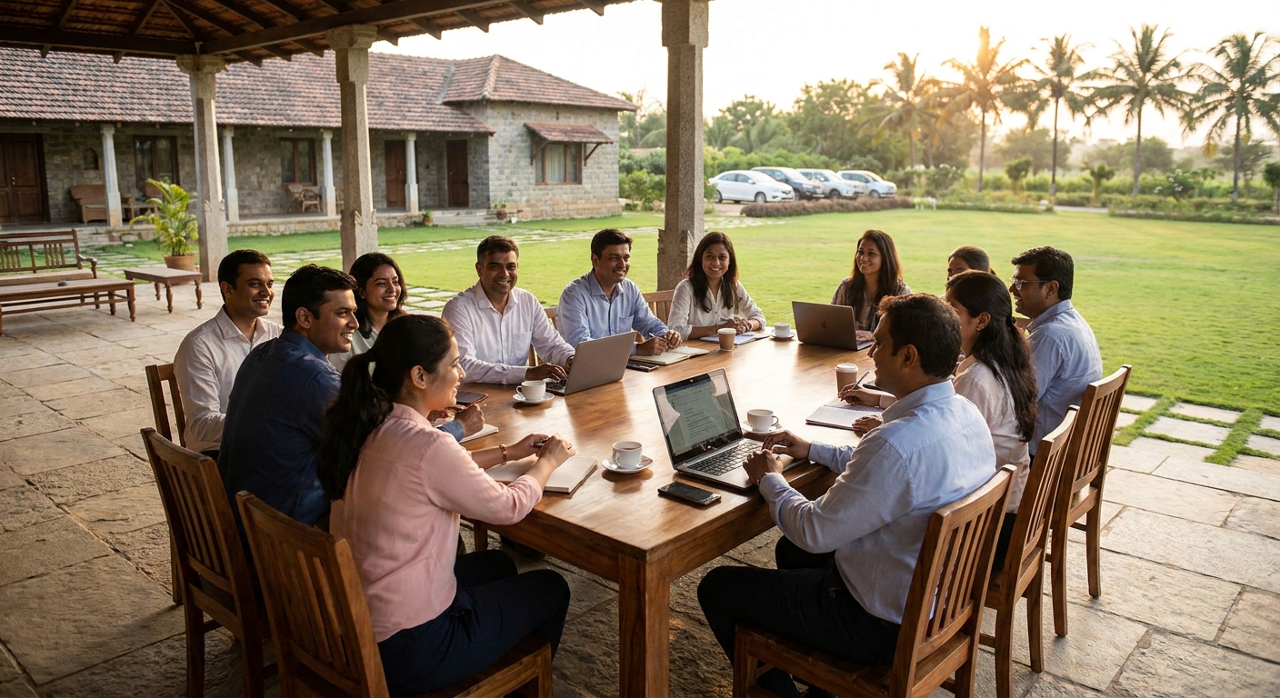 How to plan a corporate offsite in a Hyderabad farmhouse