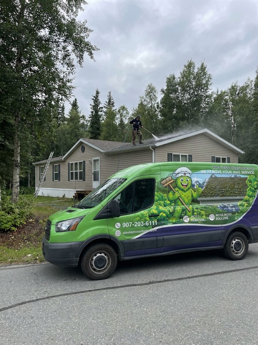 House washing service for manufactured homes