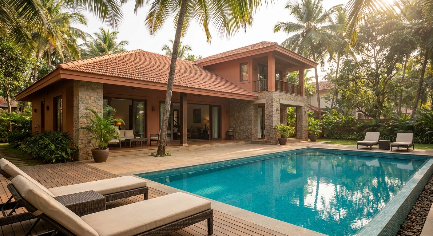 Villas with private pool in Siolim for a Goa holiday