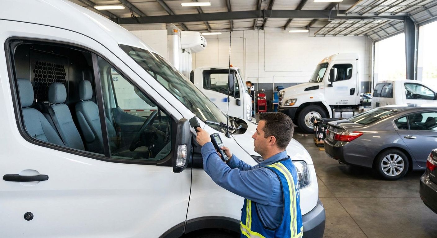 GPS tracker sweeps for company fleet vehicles