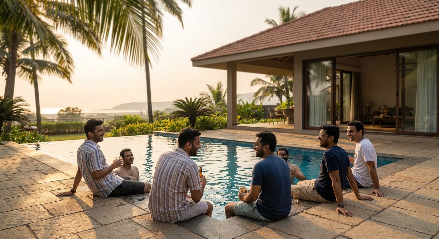 Best pool villas in Alibaug for a bachelor party