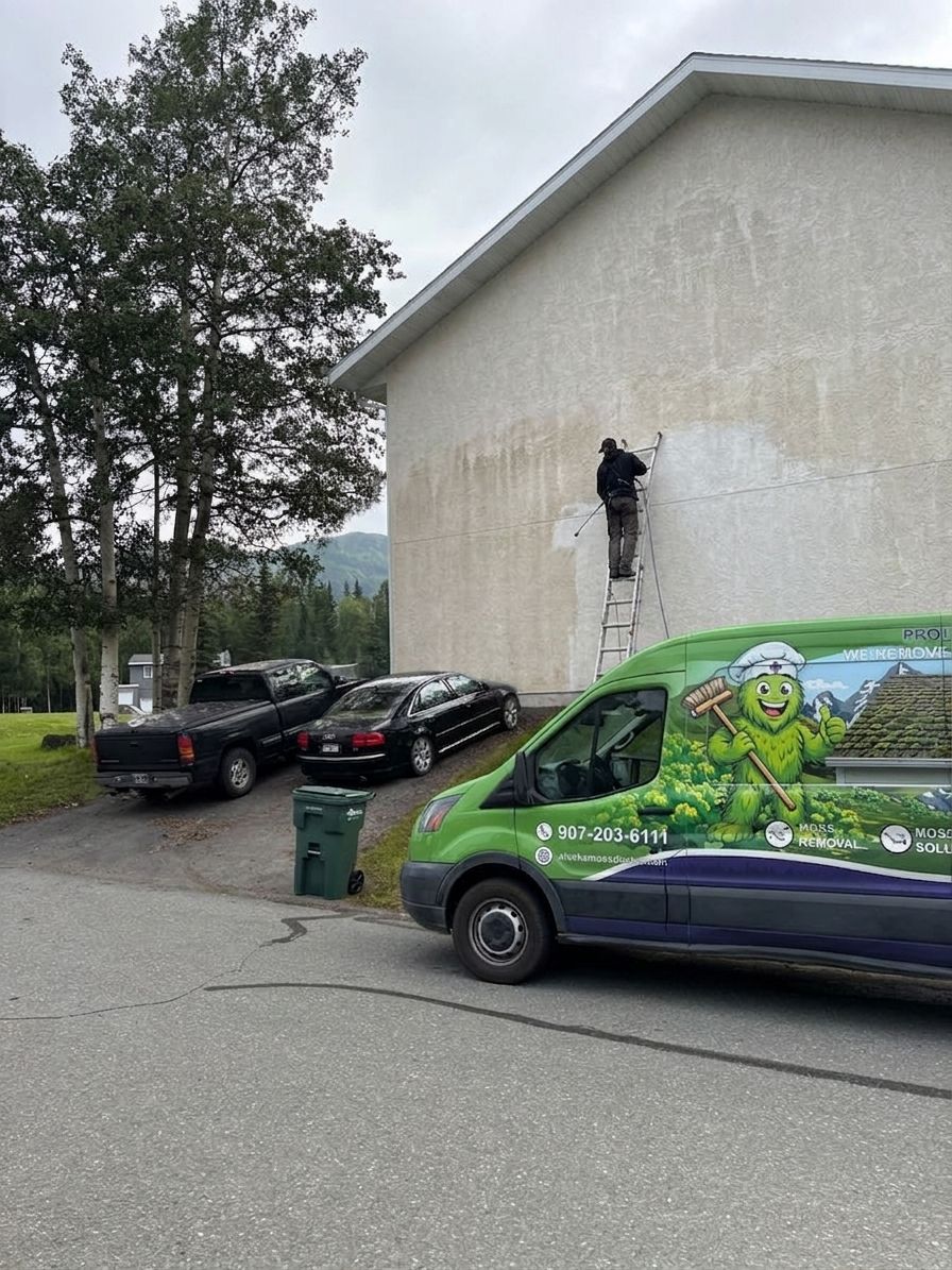 House washing service for stucco exteriors