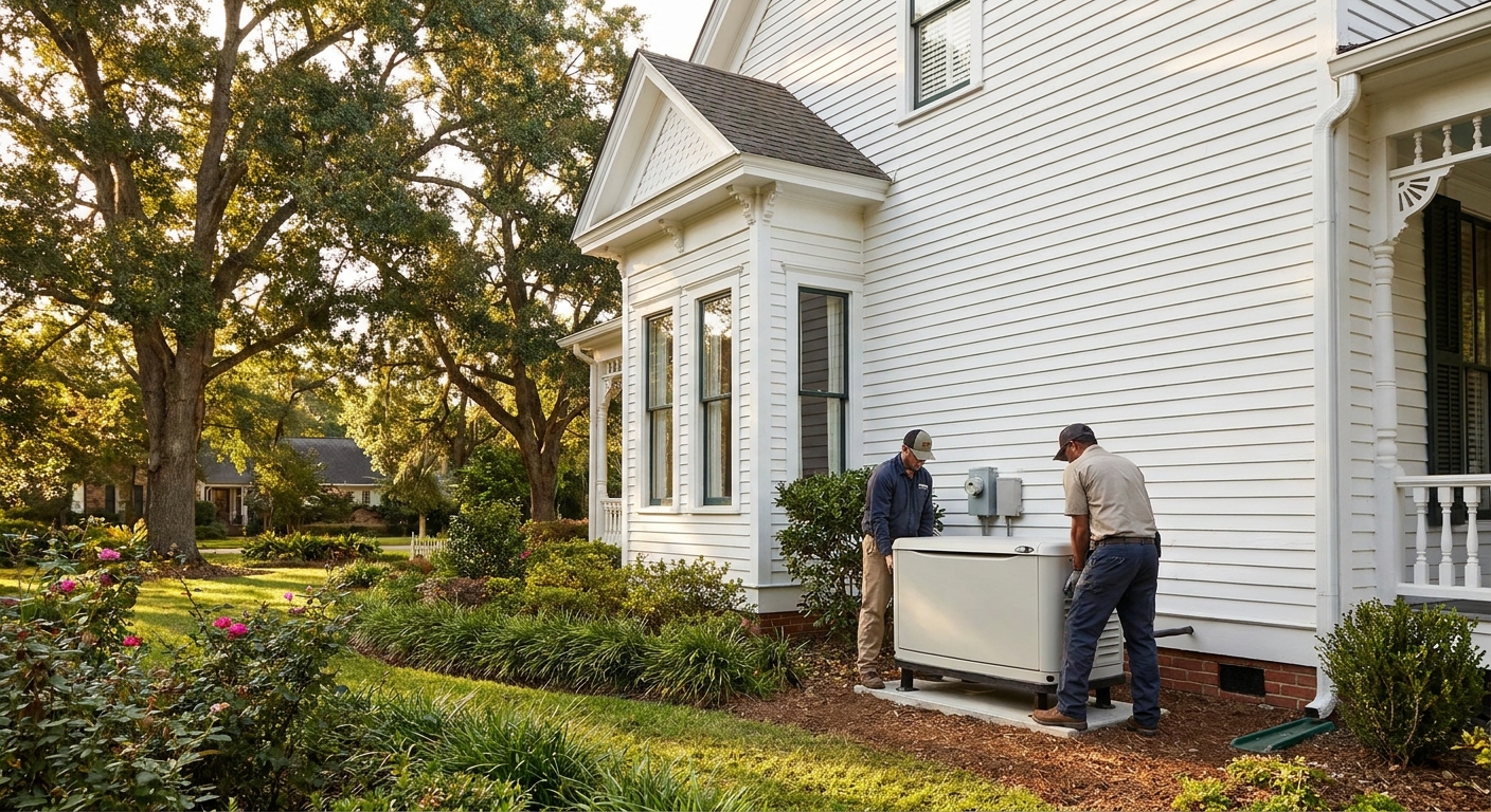 Generator installation for historic homes in Baldwin County