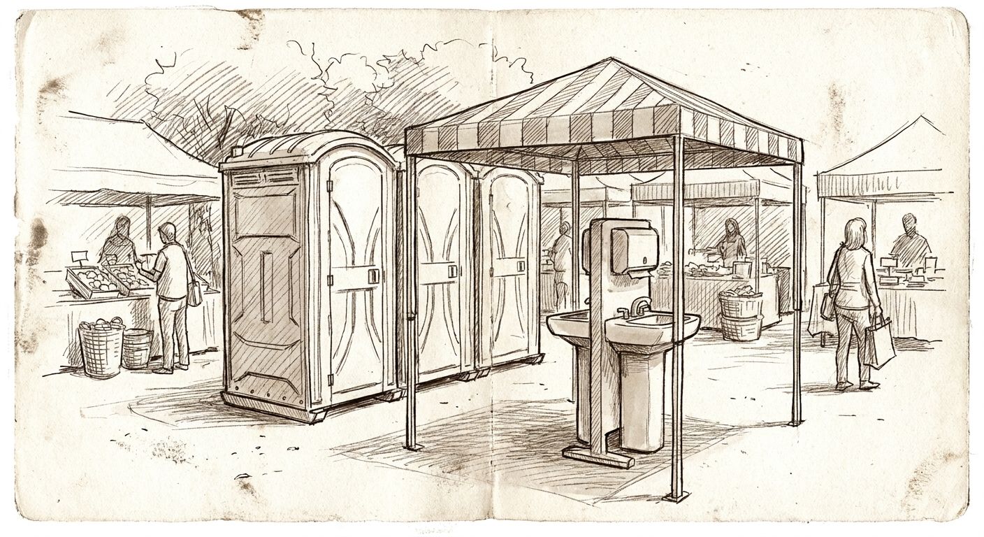 How to plan restrooms and hand wash stations for farmers markets