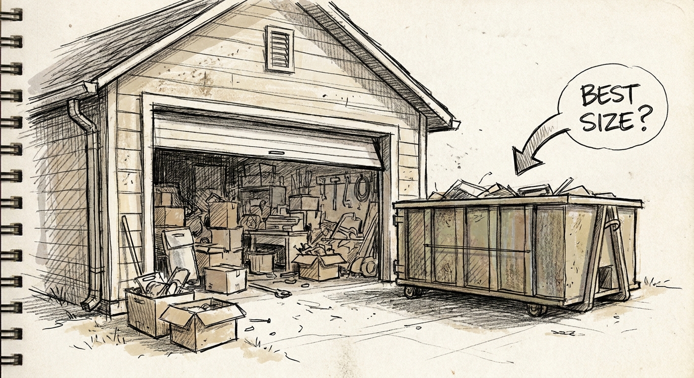 Best dumpster size for a garage cleanout