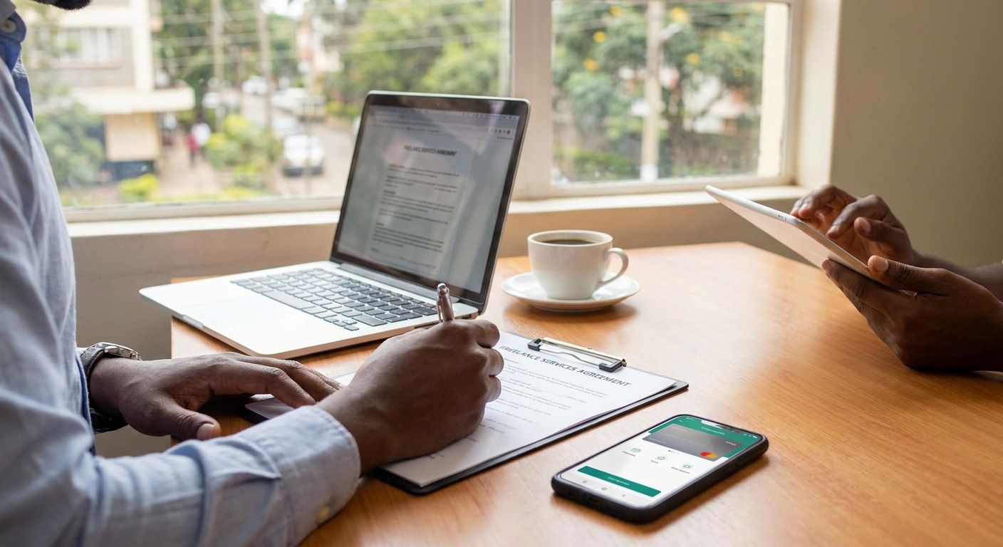 Do freelancers need signed contracts to get paid in Kenya?