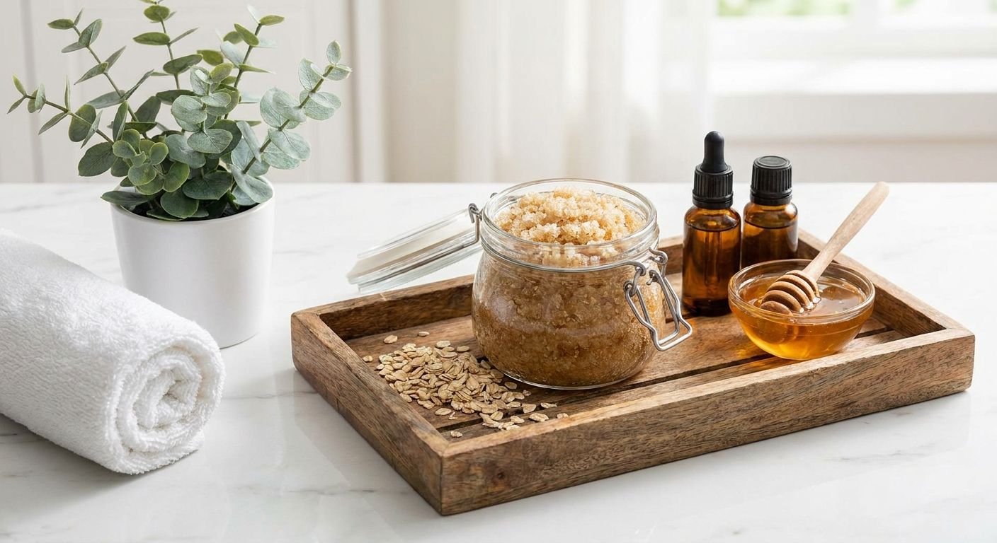 Body scrub for postpartum skin recovery