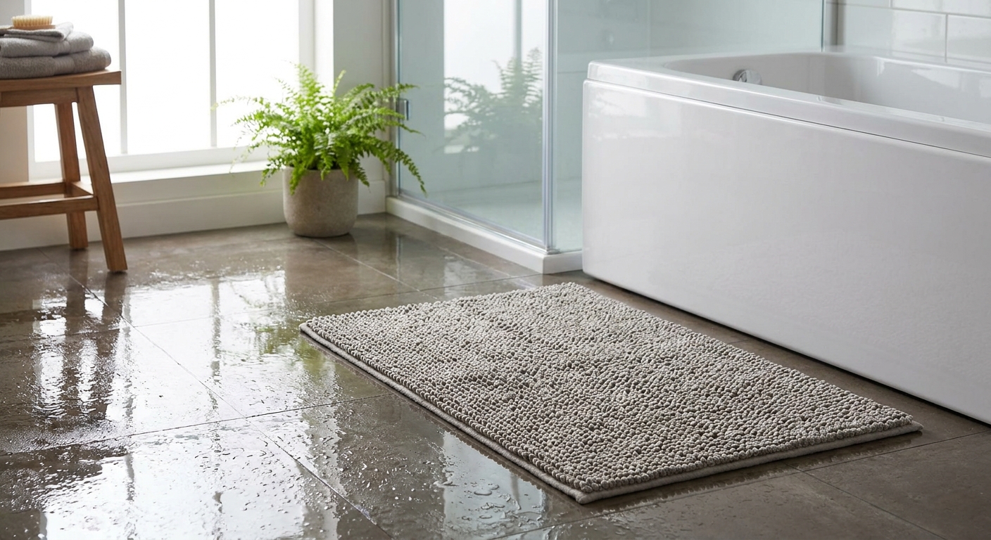 Bath mats for slippery bathroom floors