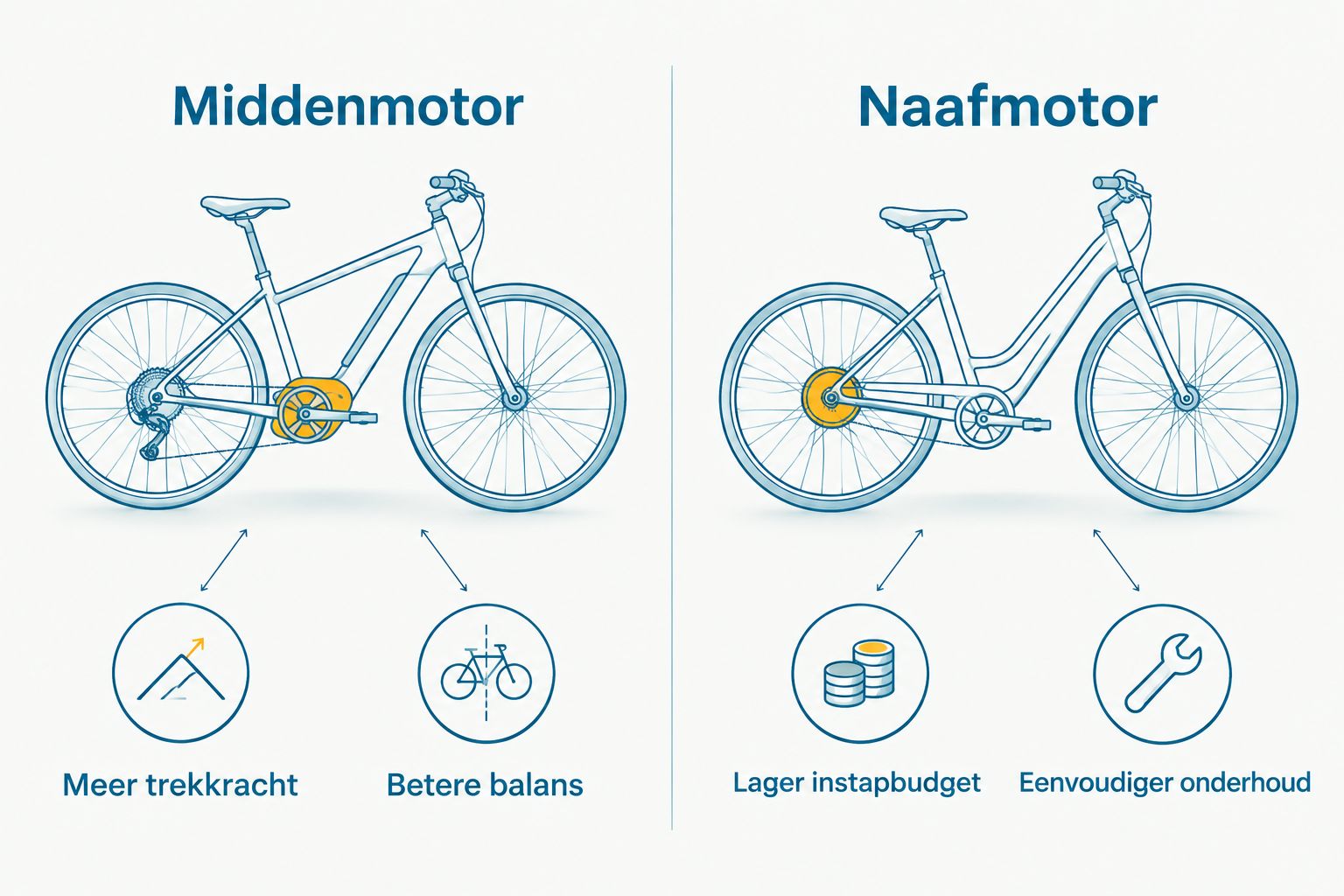Vergelijking tussen middenmotor en naafmotor fatbike op trekkracht en budget