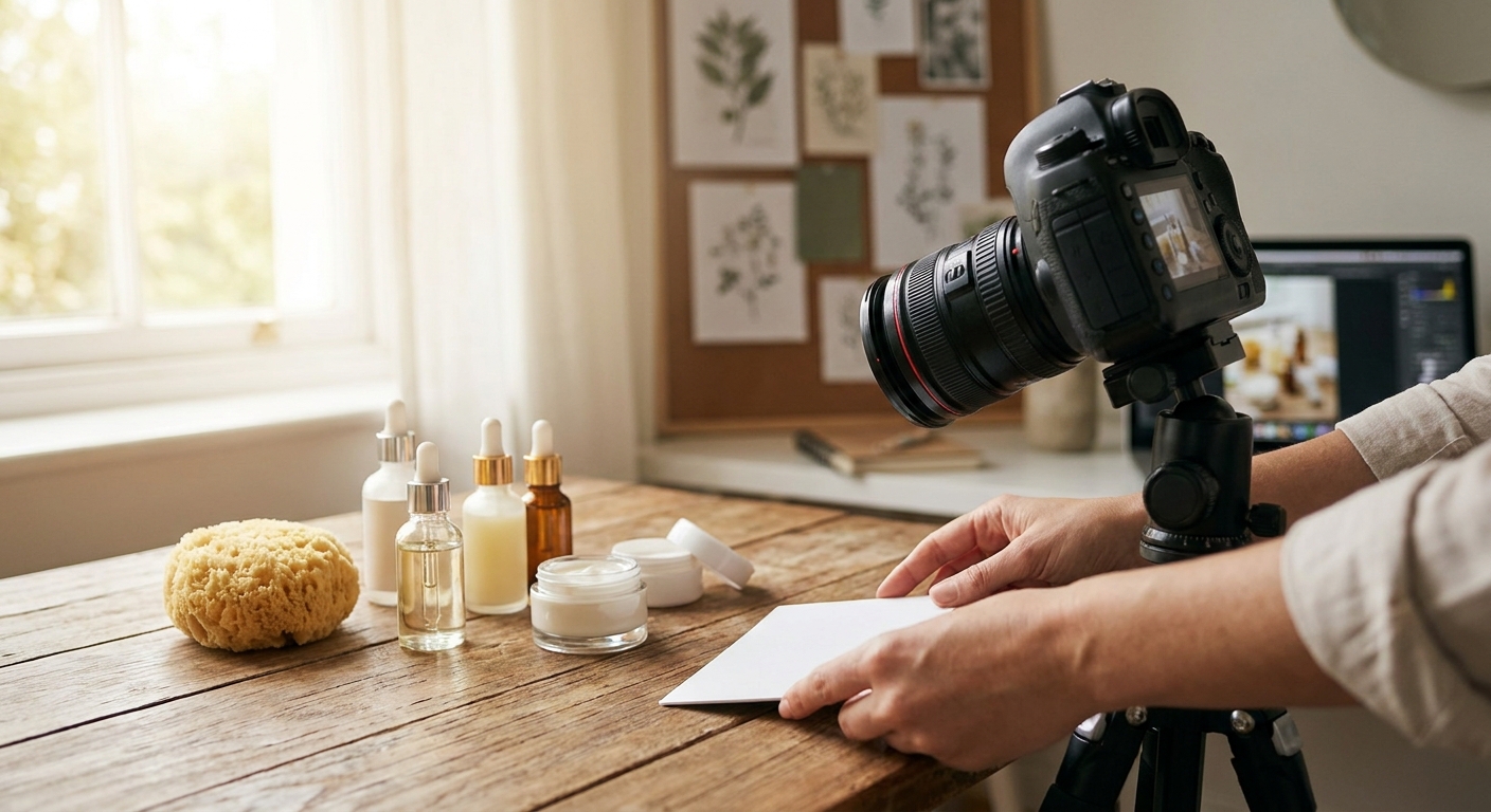 Product photography for clean beauty brands