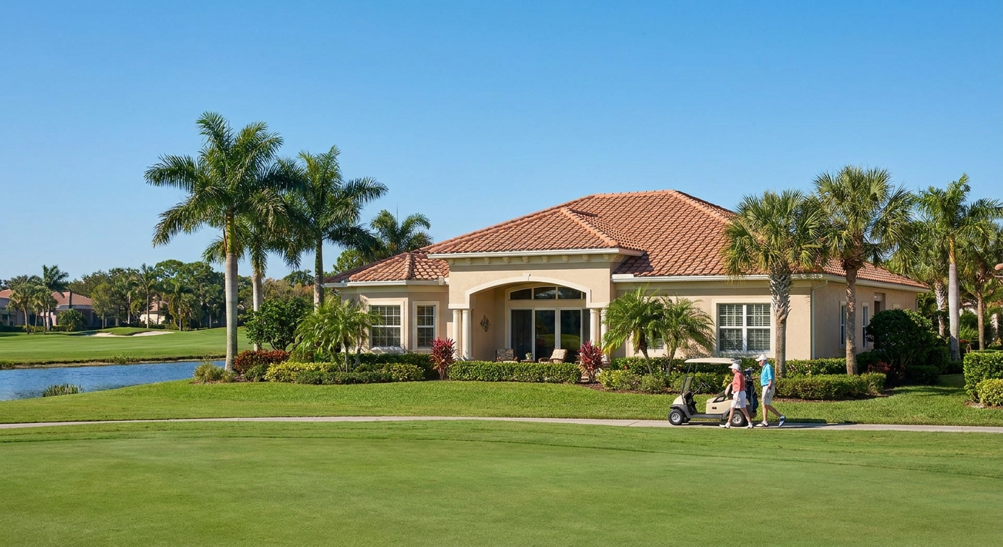 Golf course homes for retirees in Palm Beach Gardens