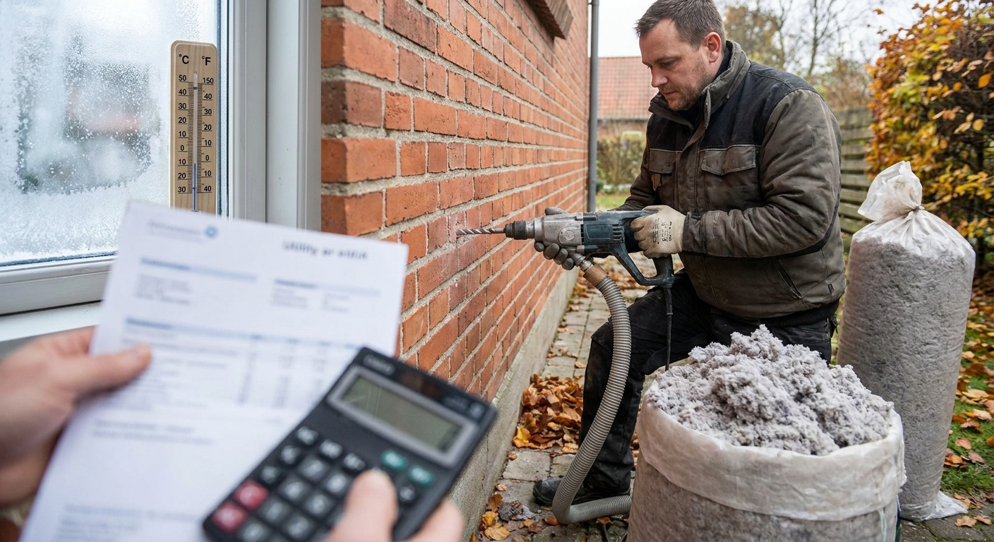 Hulmursisolering før vinter: sådan sparer du på varmeregningen