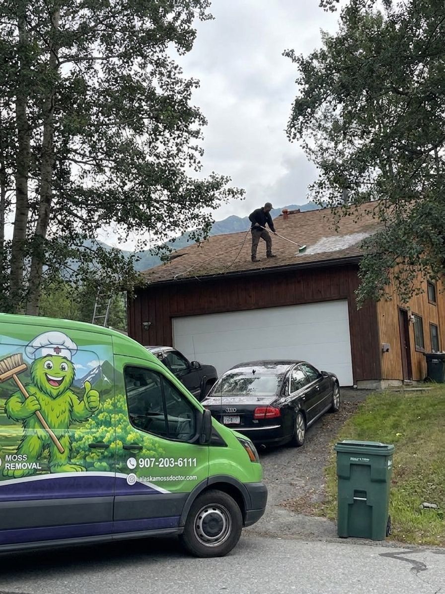 How to remove moss from a roof without damaging shingles