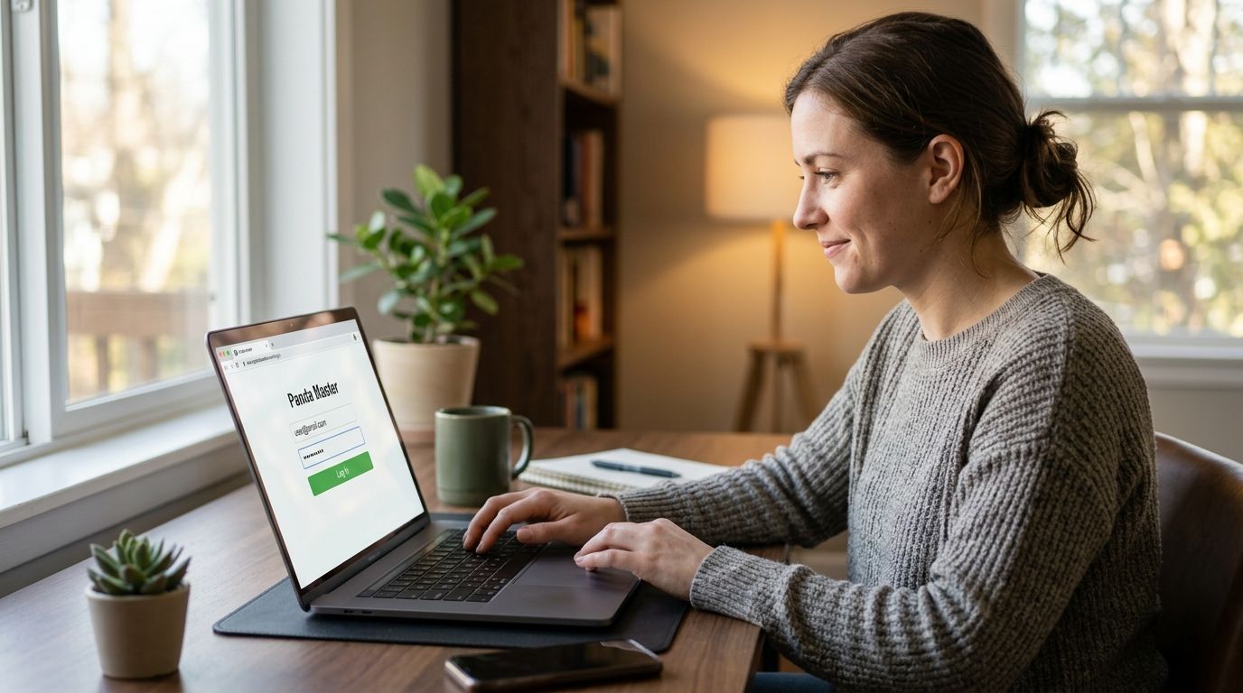 How to log into Panda Master after a password reset
