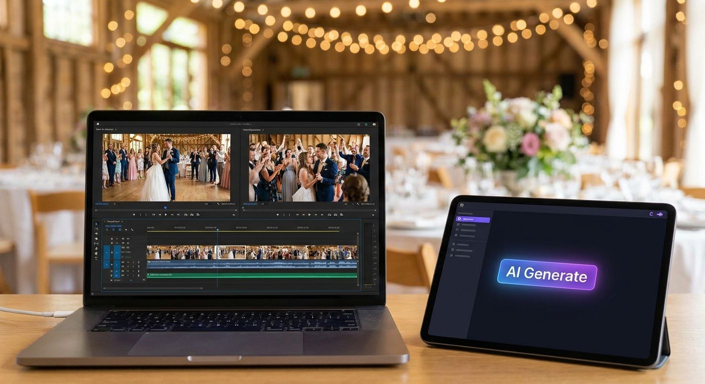 AI reel generation for wedding reception highlight videos