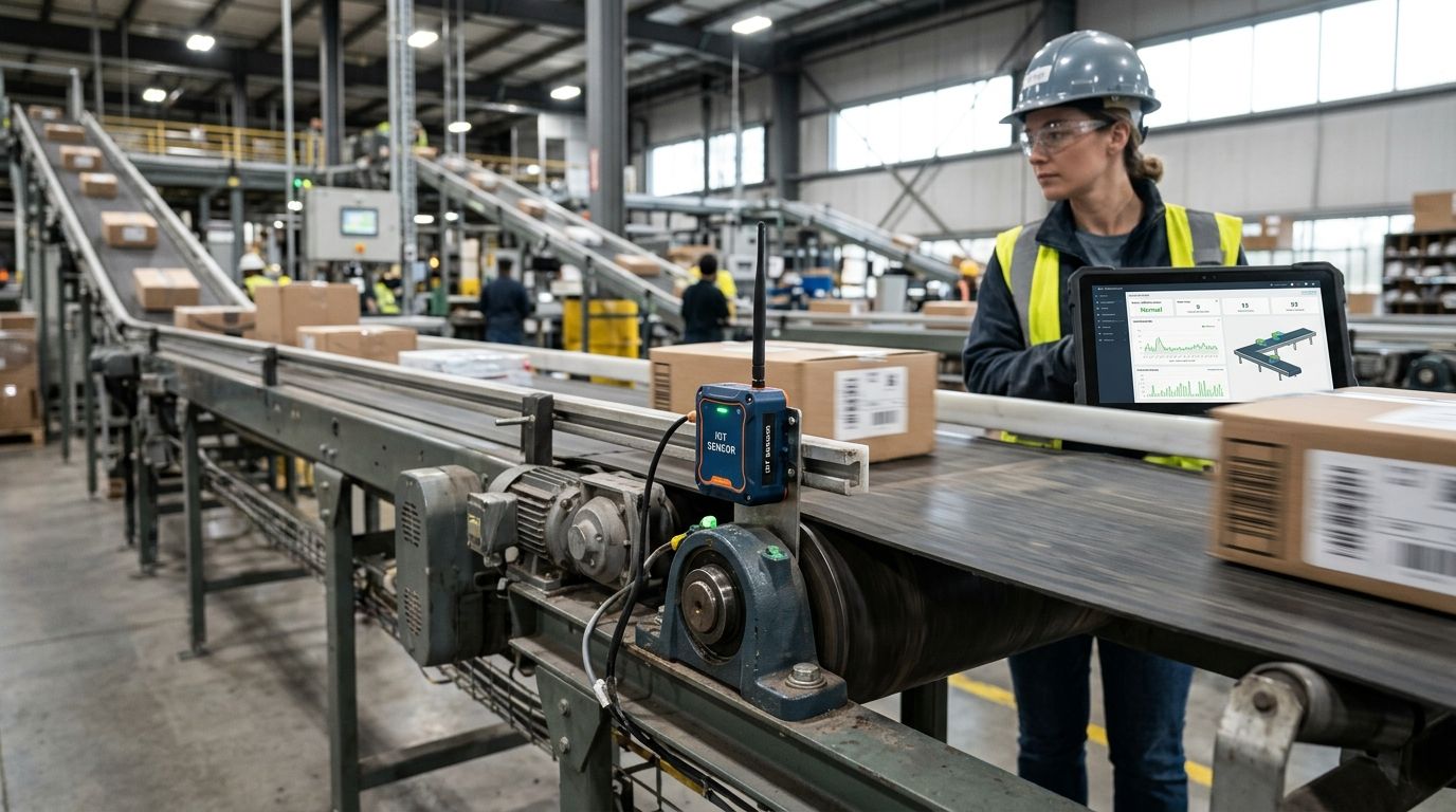 IoT predictive maintenance for conveyor belt systems