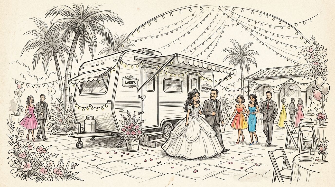 Best restroom trailer rental for quinceañeras and celebrations