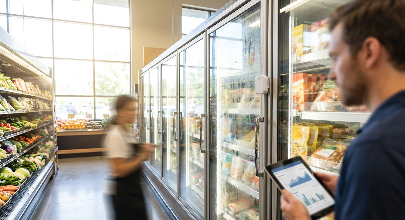 IoT freezer door monitoring for grocery and convenience stores