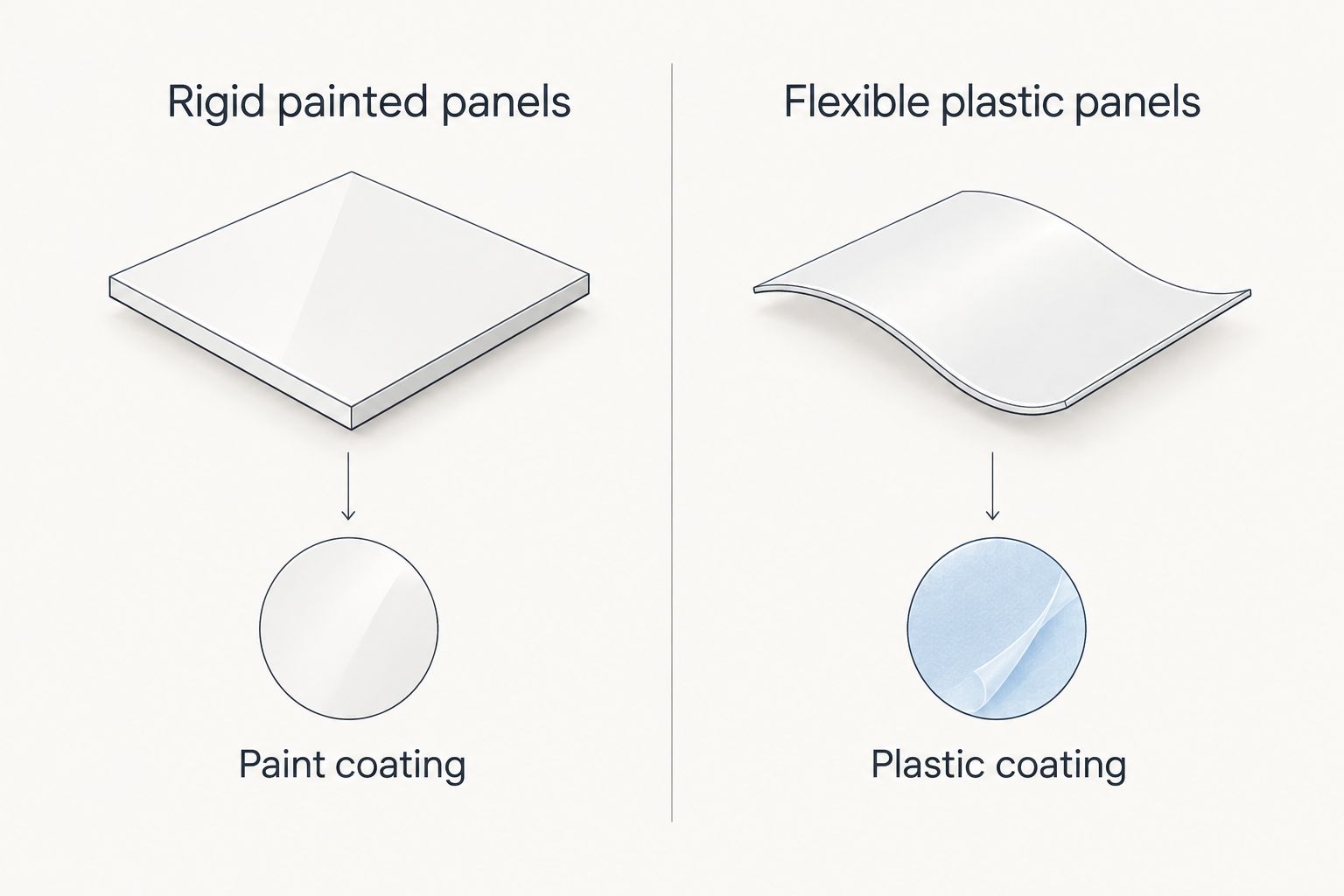 Comparison of rigid versus flexible ceramic coating use on ATV panels