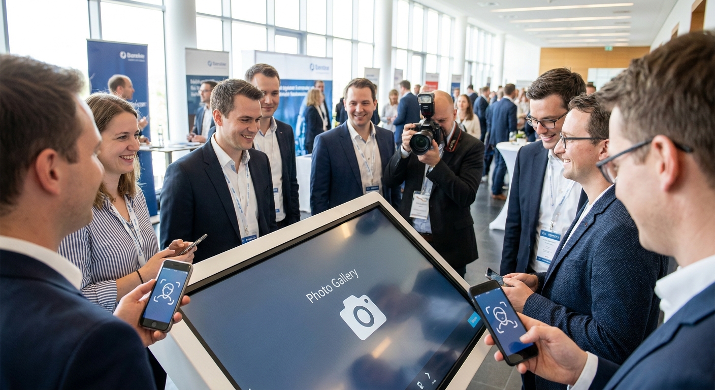 Face recognition photo sharing for corporate events