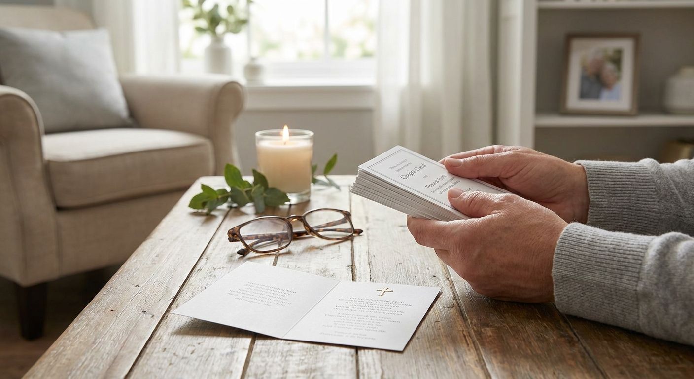 How to word a funeral prayer card