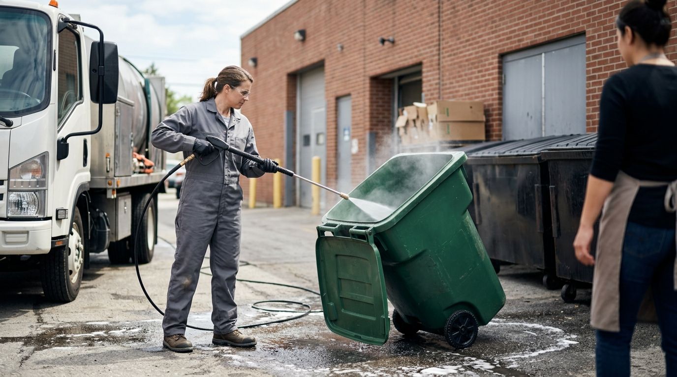 Best trash bin cleaning service for grocery stores and delis