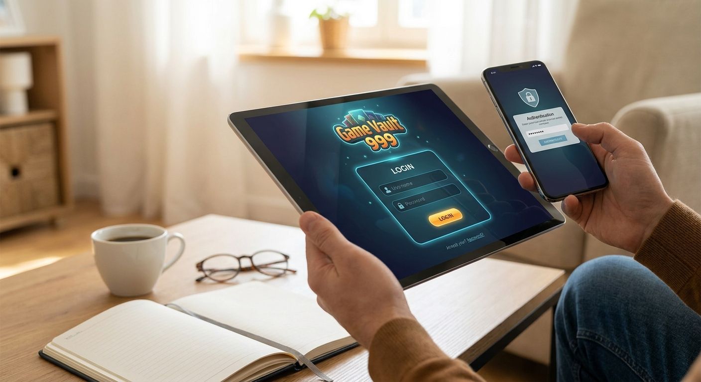 How to log into Game Vault 999 on a new device