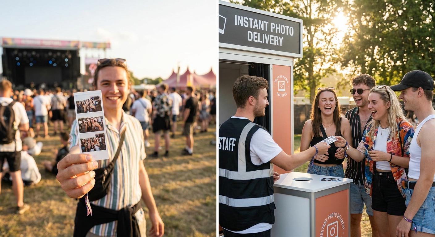 Instant photo delivery for music festivals