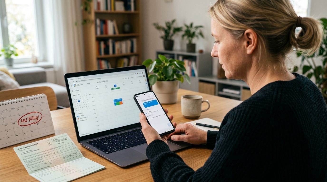 HU-Termin mit Google Kalender verbinden: Erinnerung vor Fristablauf