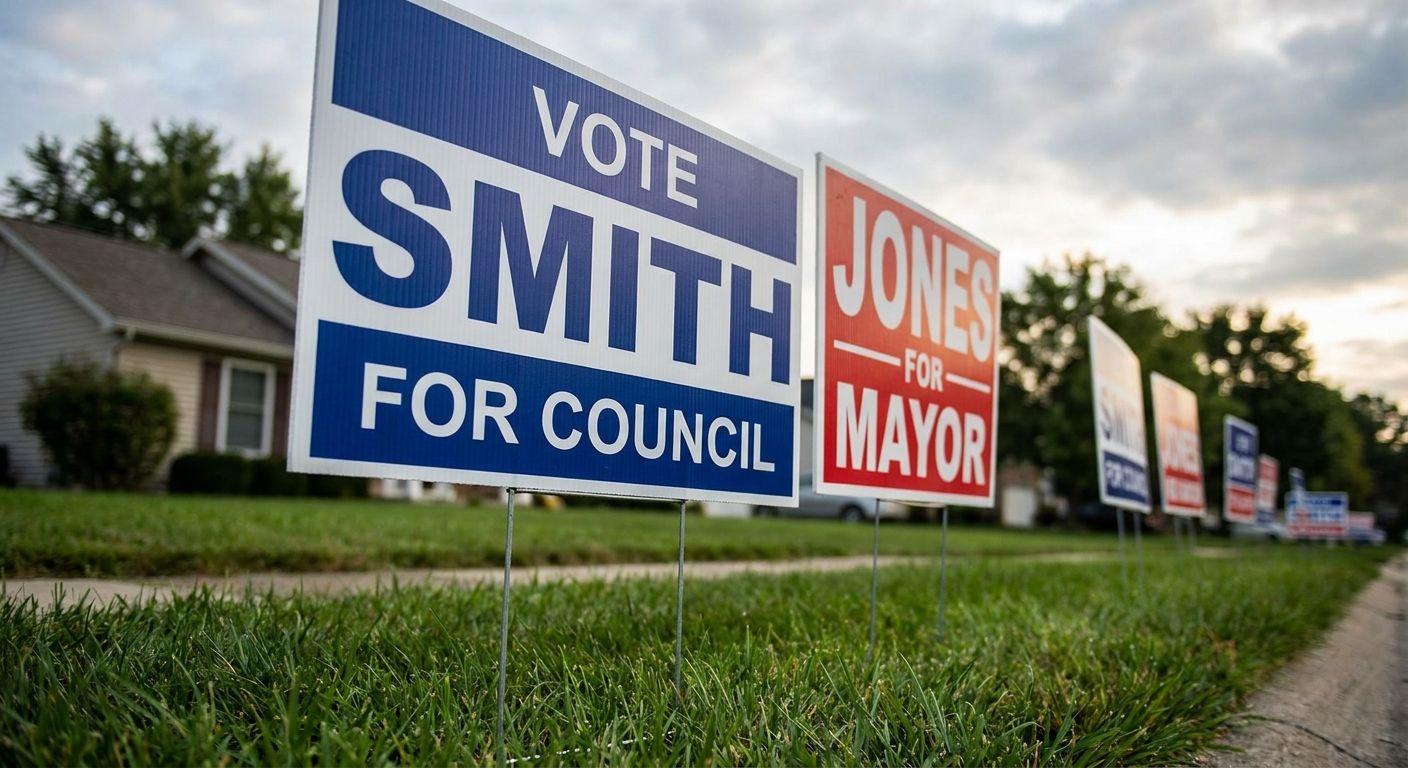 Custom lawn signs for political campaigns