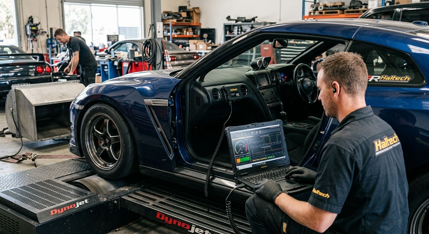 Automatically cut power for wheel spin with a Haltech ECU