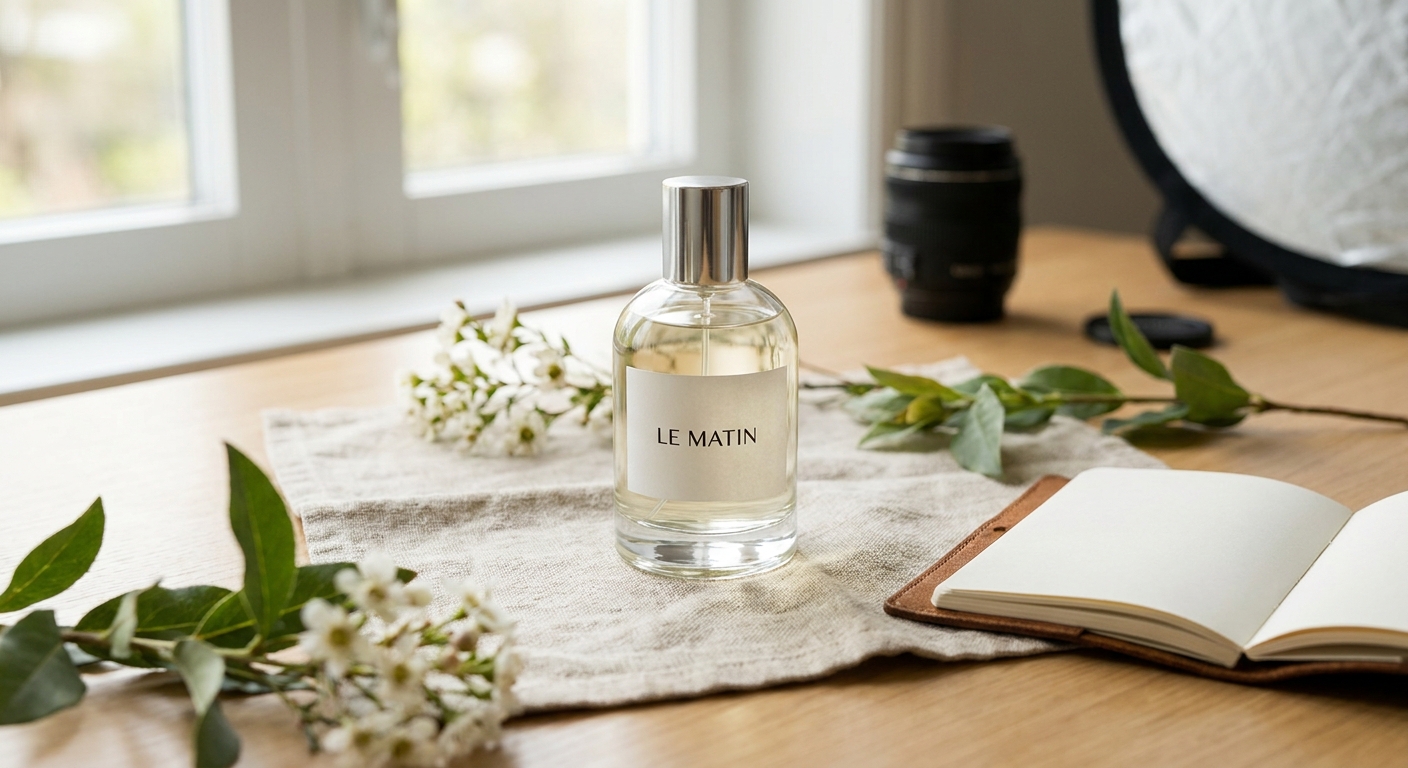 Product photography for fragrance brands
