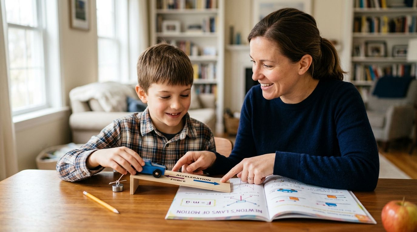 Personalized tutor for kids struggling with Newton's laws of motion