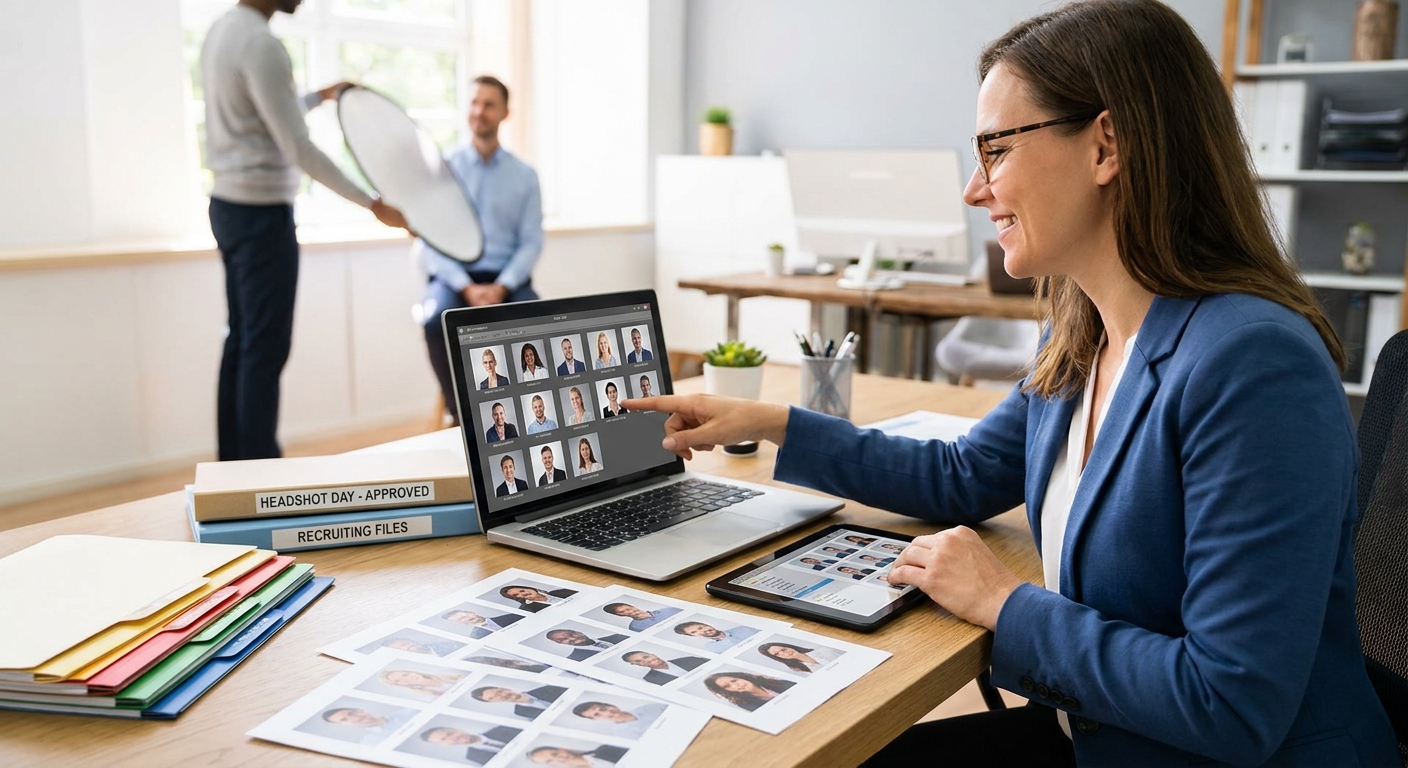 How to organize headshot day photos for HR and recruiting teams