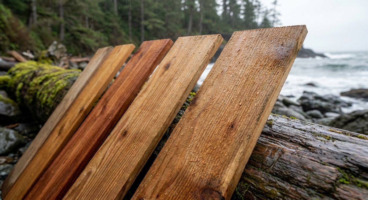 Wood fascia boards ranked by rot resistance in BC