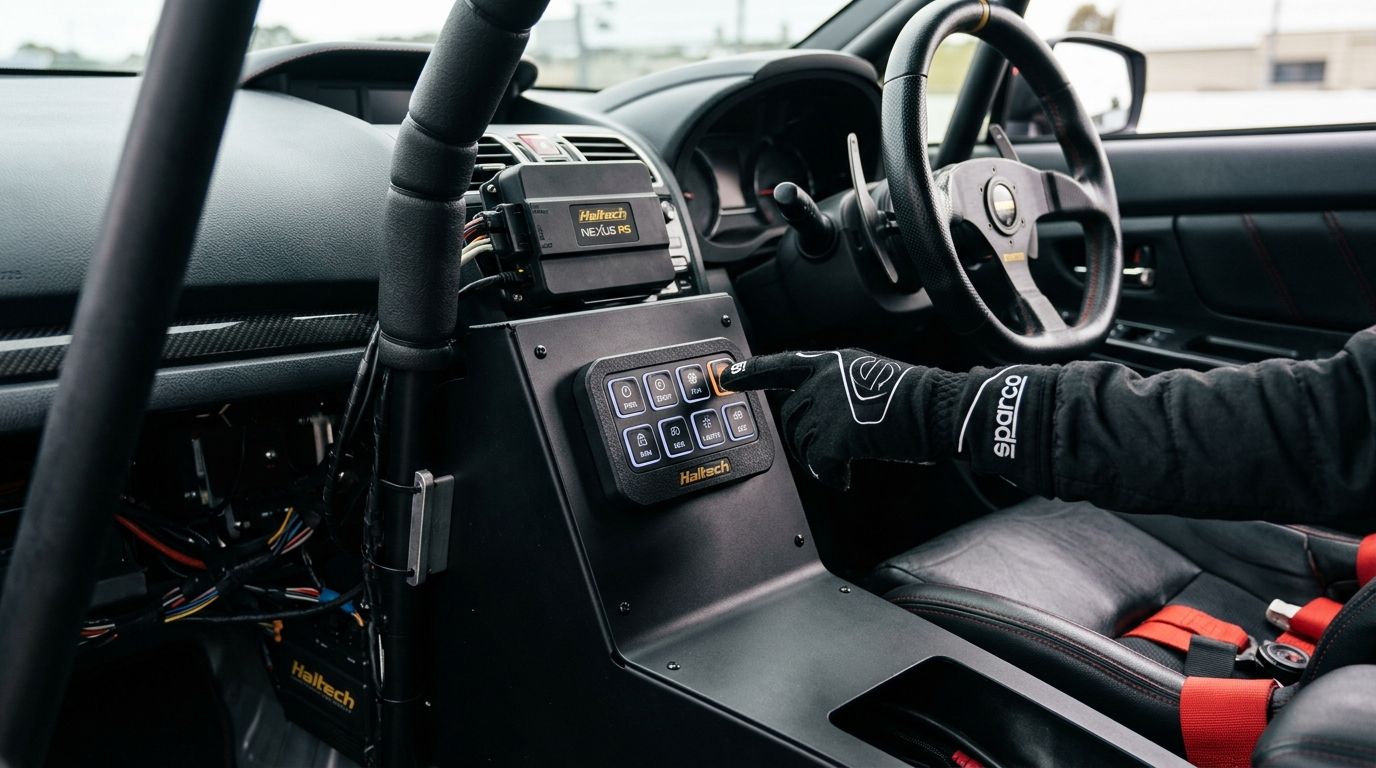 Control your dash switches with a Haltech CAN keypad setup