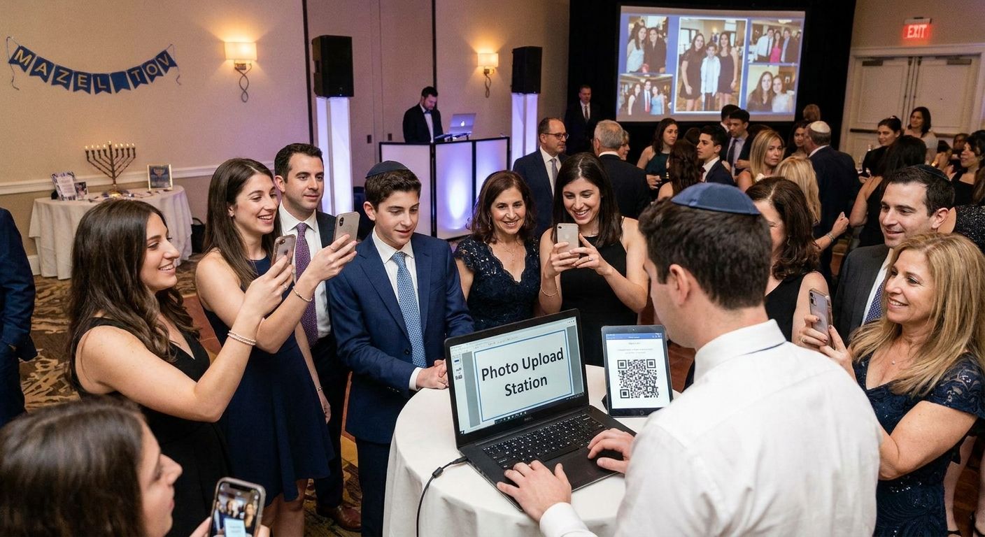 How to set up guest photo uploads for bar and bat mitzvah events