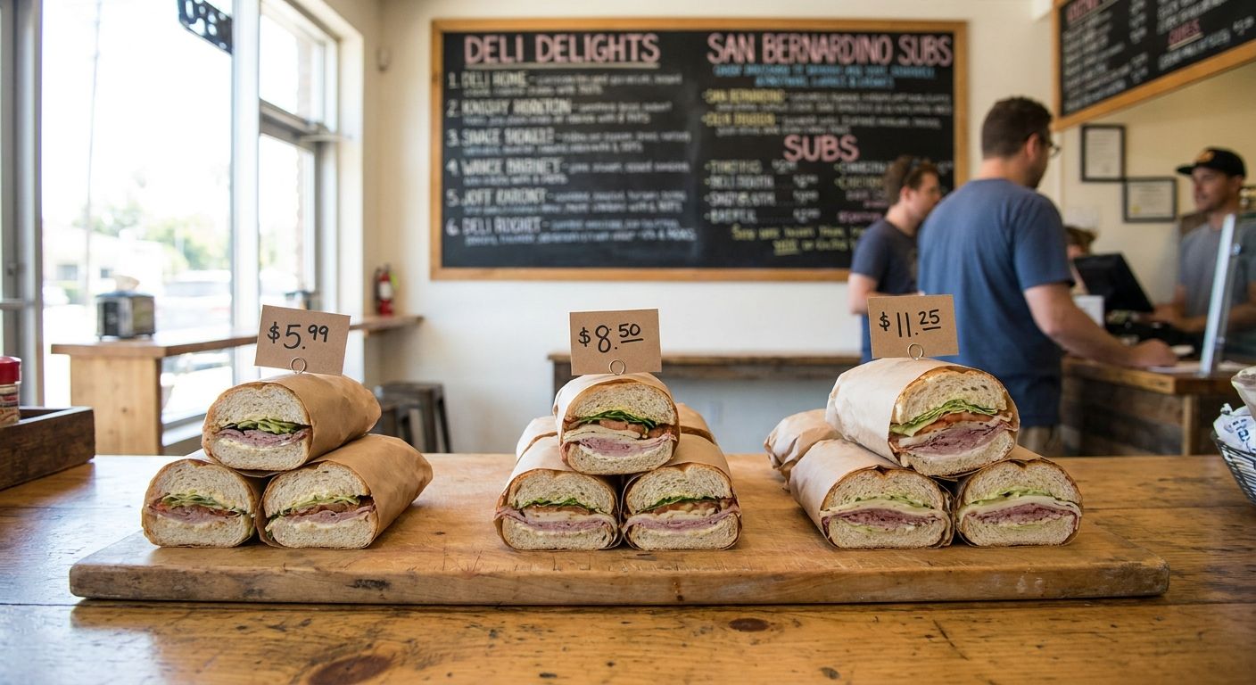 Sandwich shops in San Bernardino ranked by price 2026