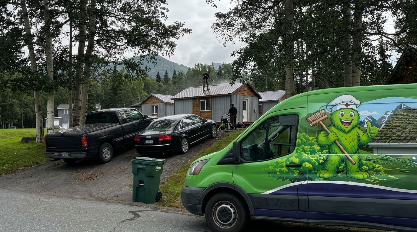 Roof cleaning for Alaska seasonal cannery worker housing