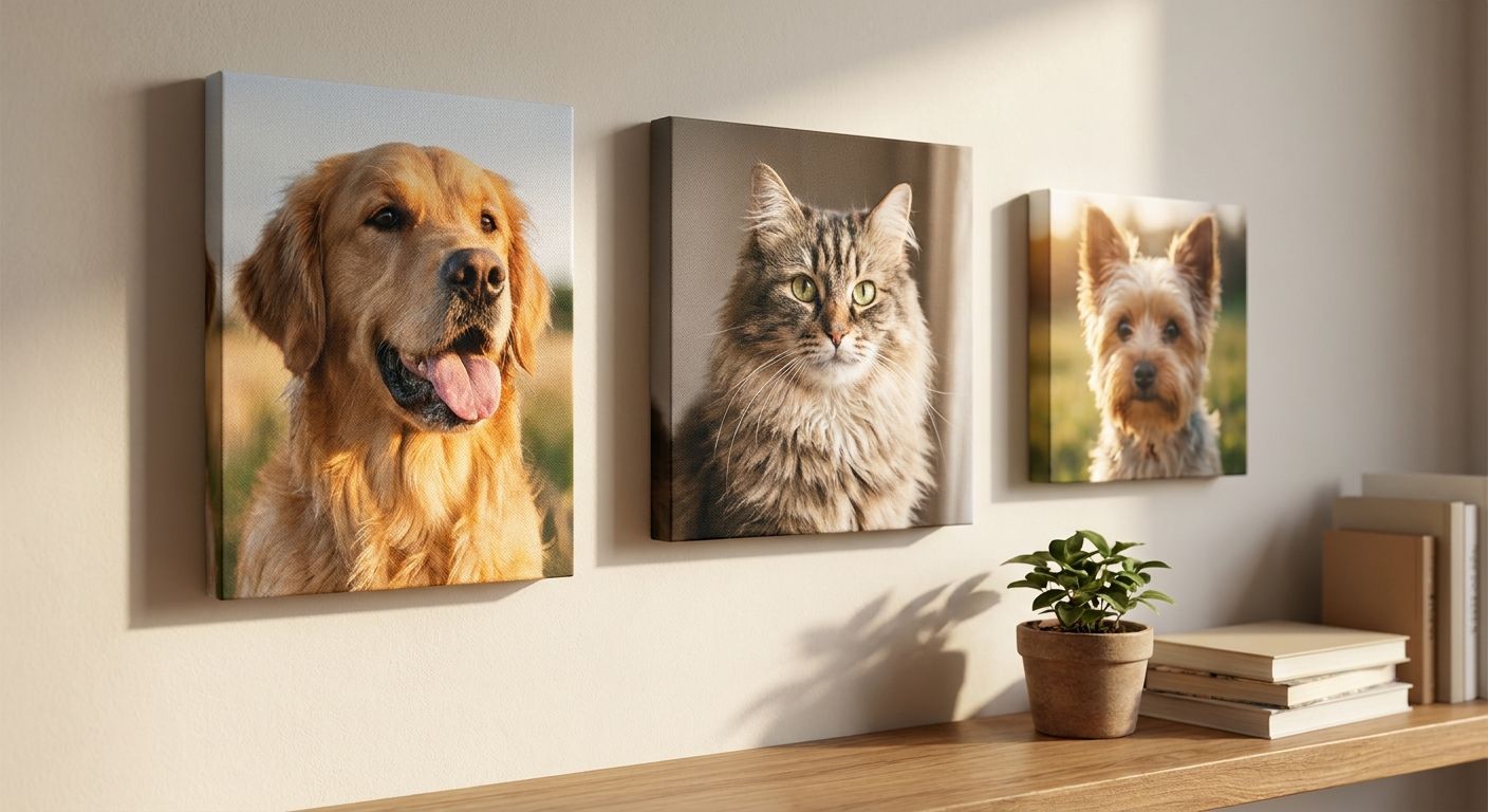 Canvas photo prints for pet portraits