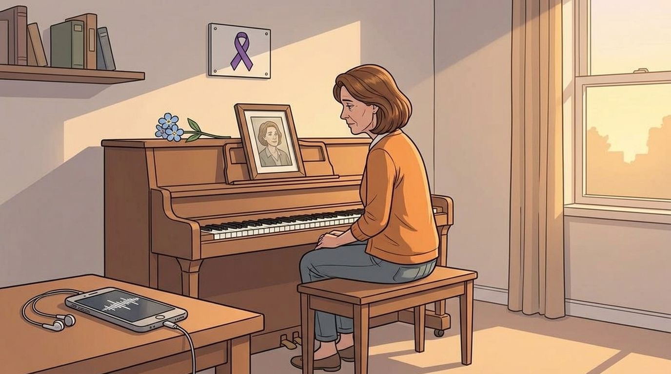 Custom memorial song for a parent who died of Alzheimer's