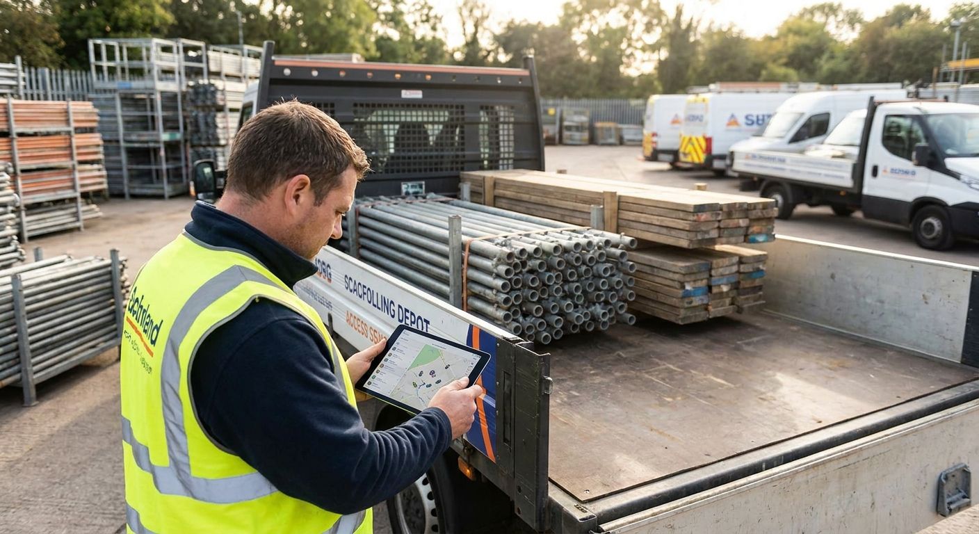 Fleet tracking for scaffolding and access equipment firms