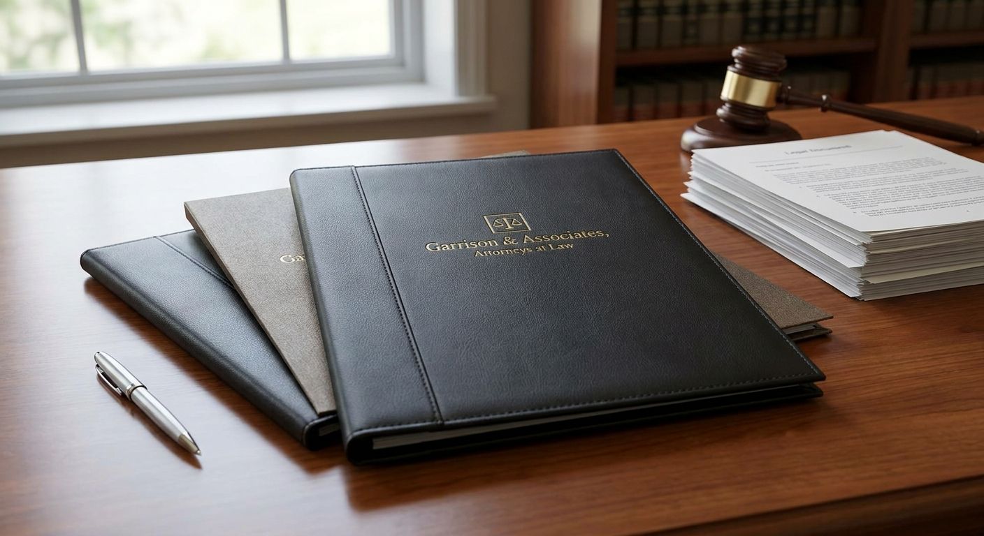 Presentation folders for law firms