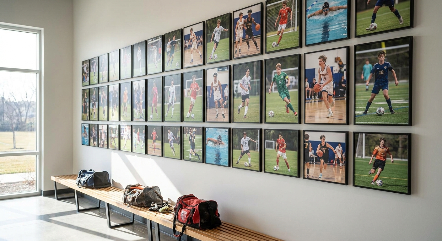 Season-long photo galleries for sports academies