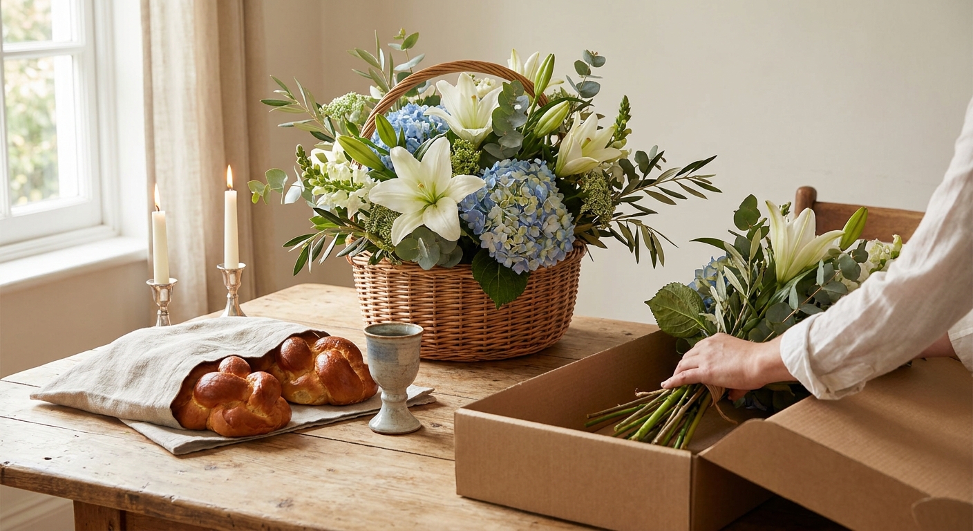 Shabbat flower delivery for Friday arrangements