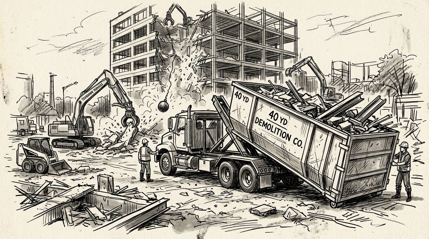 Best 40 yard dumpster rental companies for commercial teardowns