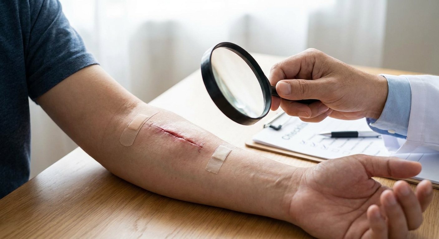 How to tell if a surgical scar is infected